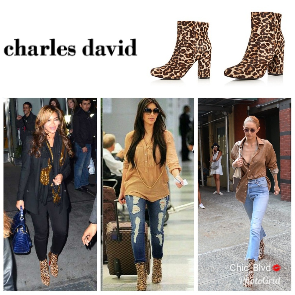 🆕️Charles David Leopard Calf Hair Booties